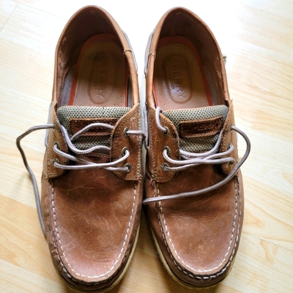 Sperry Brown Leather Boat Shoes Top-sider Billfish 3-Eye...